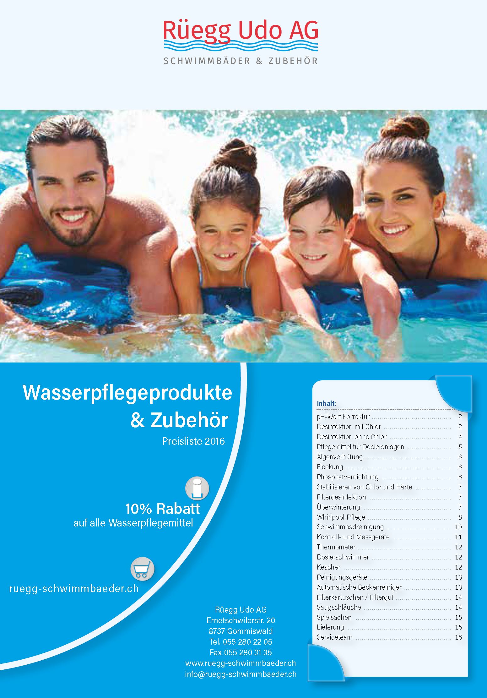 schwimmbadpflegemittel preisliste 2016
